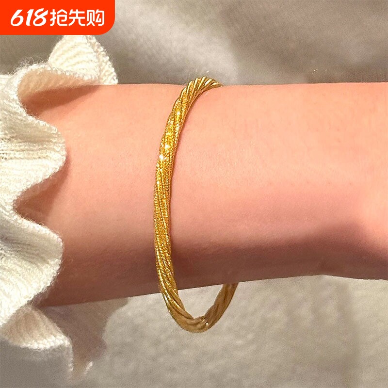 孟加拉赤金首饰品手镯女士项链合金格桑花系列耳环戒指麻花送朋友