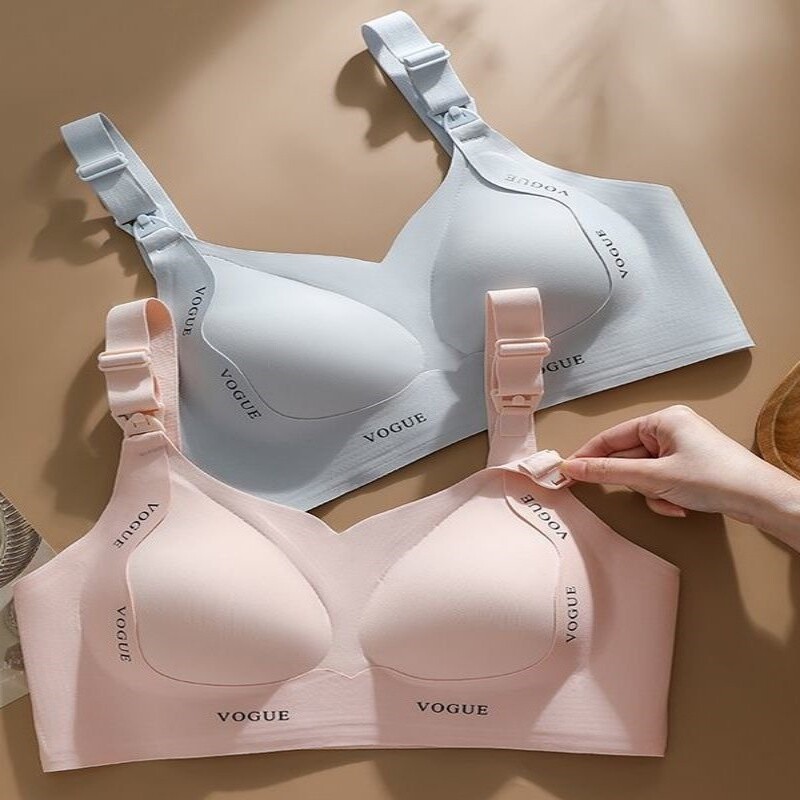 茵好哺乳期大胸显小大码无痕内衣舒适防下垂收副乳孕妇提拉文胸