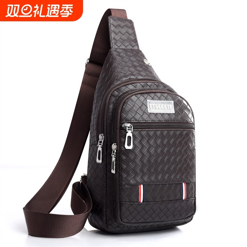 时尚休闲运动胸前手机包韩版男士背包新款男单肩旅行包胸包男包