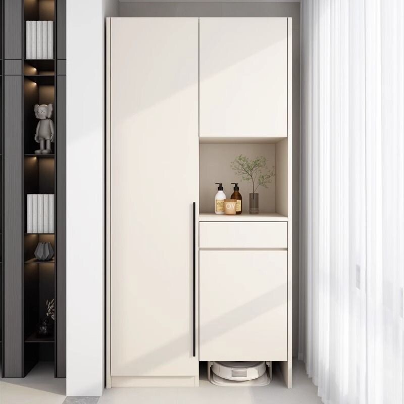 a出租现代简约阳台家政柜扫地机器人基站收纳柜板清洁工具柜