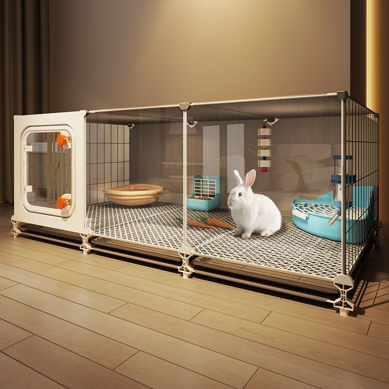 透明兔子笼子超大号家用室内带托盘厕所荷兰猪幼兔专用豪华兔别墅