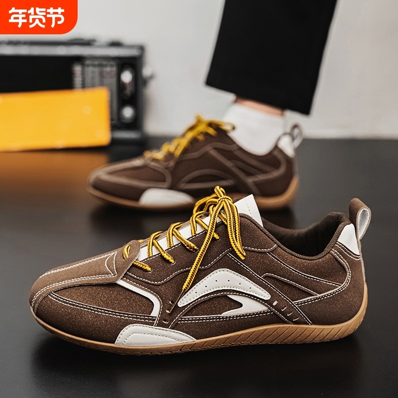 德训鞋秋冬新款男鞋潮流低帮耐磨系带运动鞋男款复古休闲平底板鞋,流行男鞋,德训鞋,淘宝优惠券,粉丝福利购,淘宝优惠卷