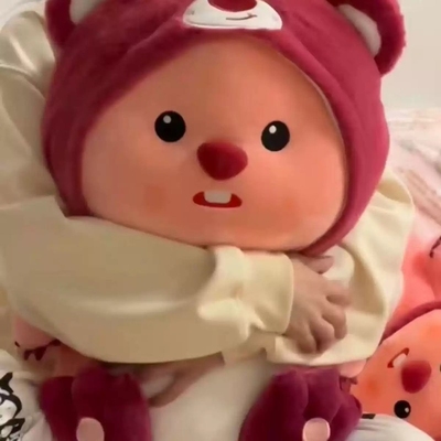 ins风草莓loopy海狸露比毛绒玩具可爱娃娃创意玩偶公仔女生日礼物