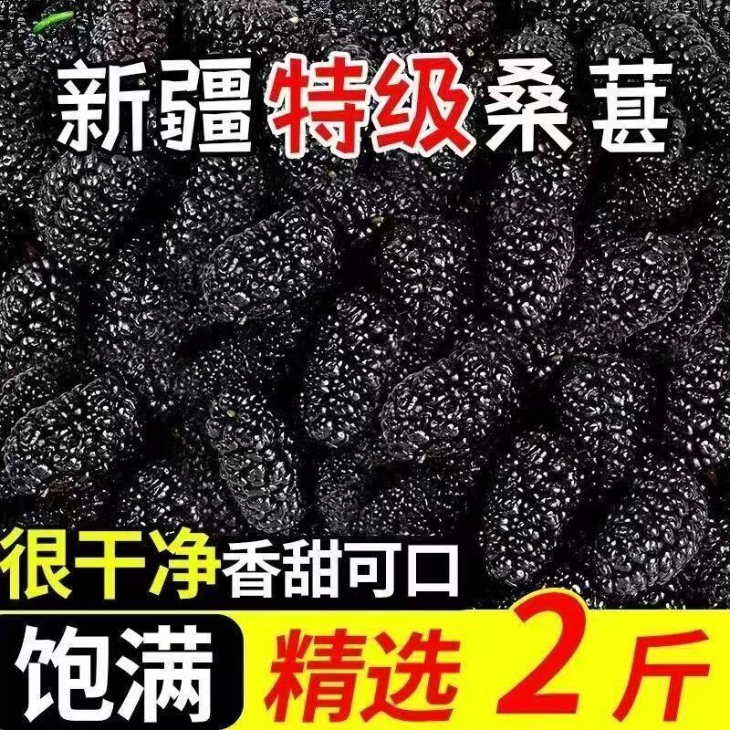 新疆黑桑葚干黑桑椹特产级泡茶新鲜大颗粒干果500g新货