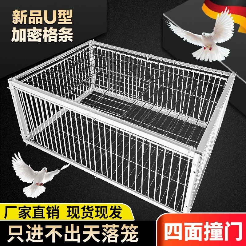 补笼全自动天落笼子撞门捕捉抓收鸽子鸟神器捕笼器加密款网防锈