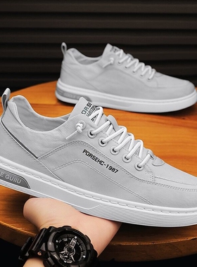 帆布鞋男鞋夏季新款透气鞋子男士百搭运动休闲鞋板鞋潮鞋灰色舒适