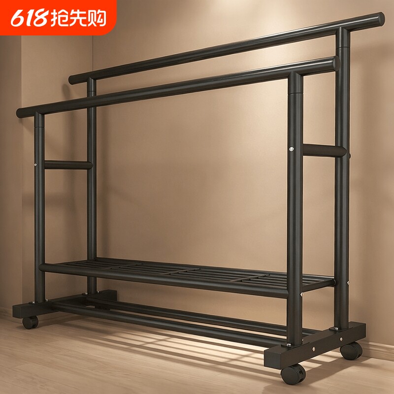 简易晾衣架落地室内阳台挂杆晒衣服架卧室家用挂衣架衣帽架宿舍