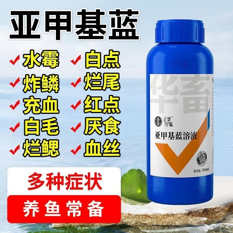 亚甲基蓝溶液水族鱼专用鱼缸白点净消毒杀菌烂身烂尾水霉锦鲤金鱼