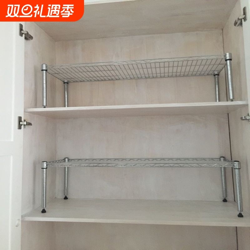 置物架厨房分隔神器1层柜子隔断橱柜分层衣柜收纳隔板收纳架