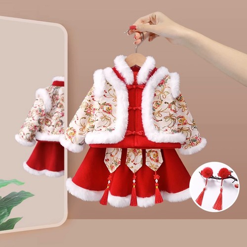 儿童新年装加绒加厚冬装