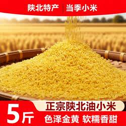 正宗米脂小米黄小米新米农家杂粮小黄米糯小米粥5斤陕北优质新鲜