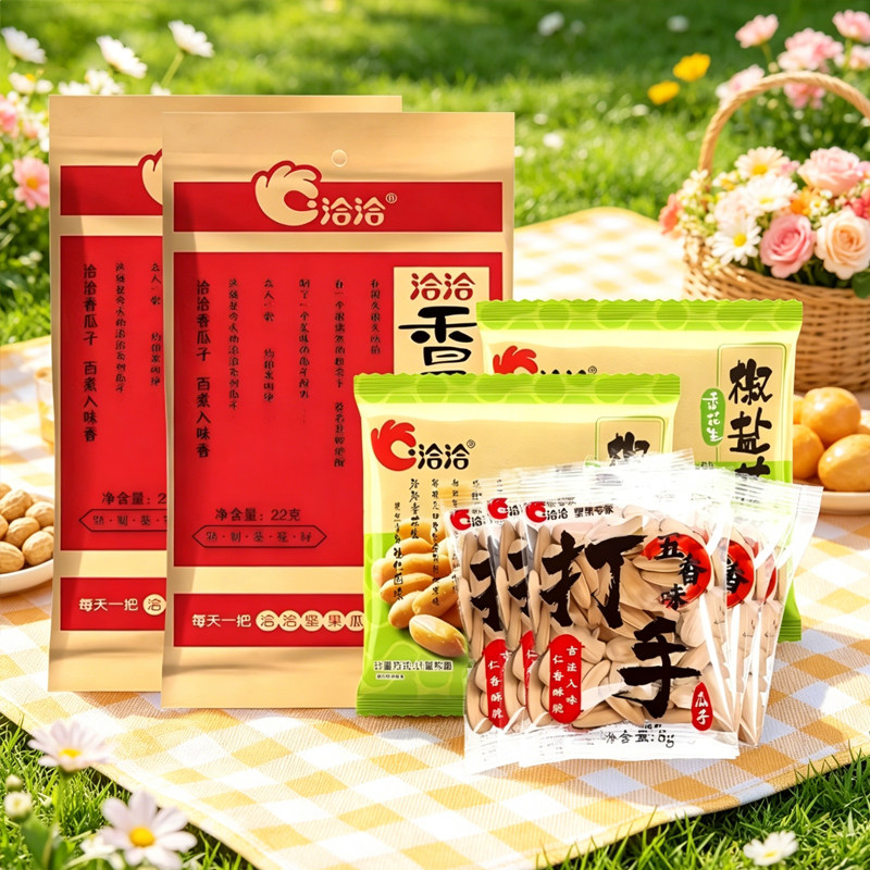 洽洽香瓜子花生打手瓜子五香味葵花籽零食小包装葵花子大颗粒袋装