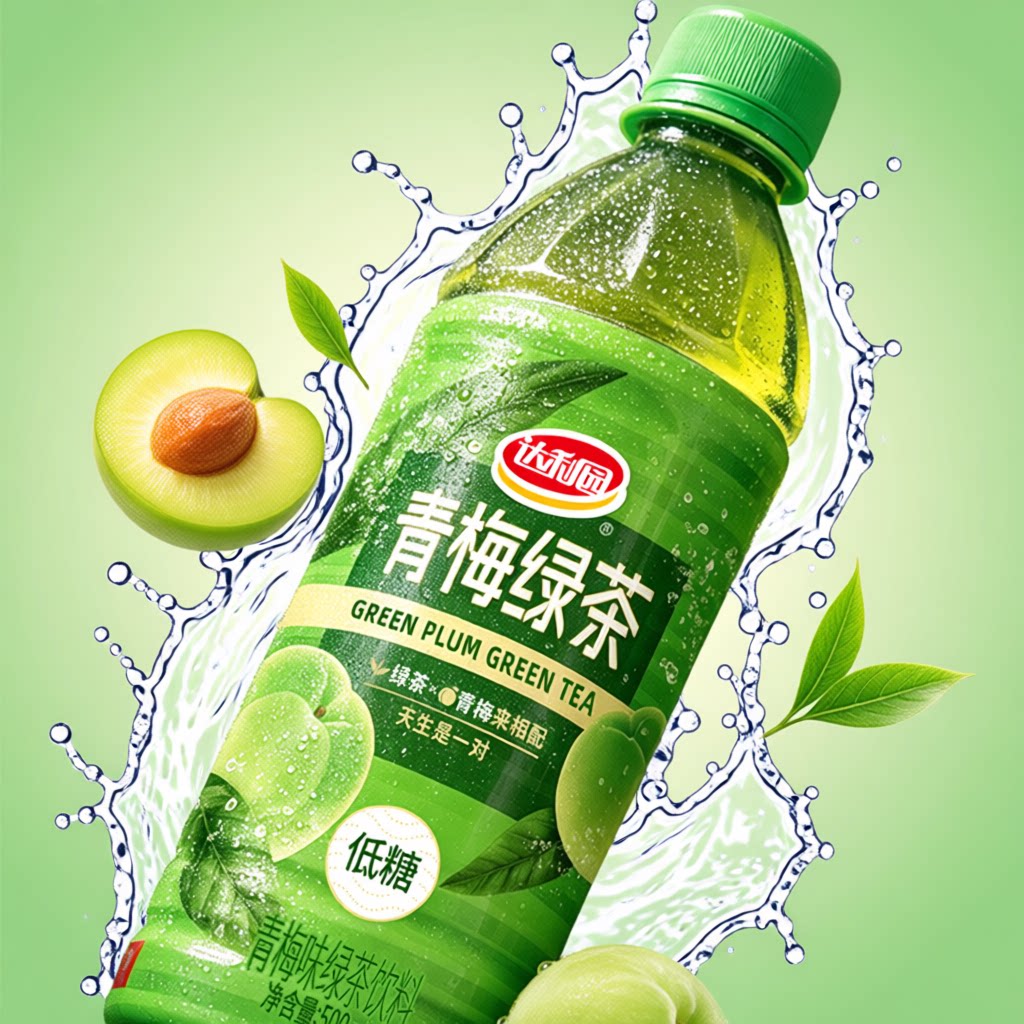 达利园500ml*15瓶低糖青梅绿茶饮料解腻解渴酸甜回甘超清爽整箱图片