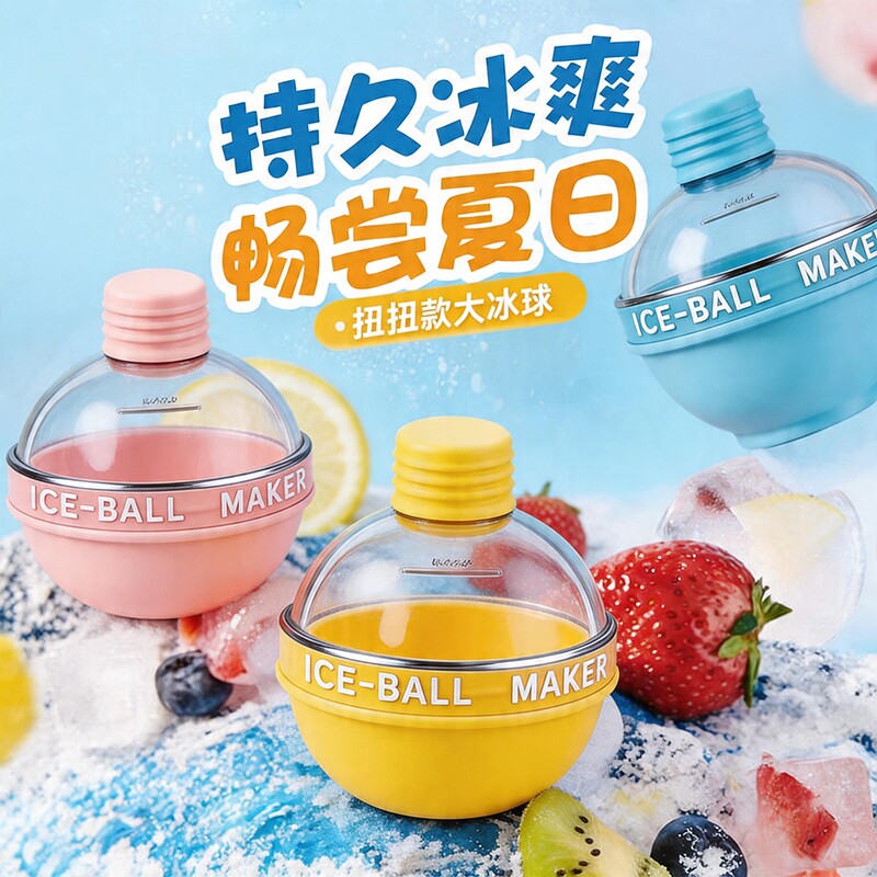 冰球模具威士忌圆形冰格灯泡圆球家用食品级硅胶制冰盒冰块模具