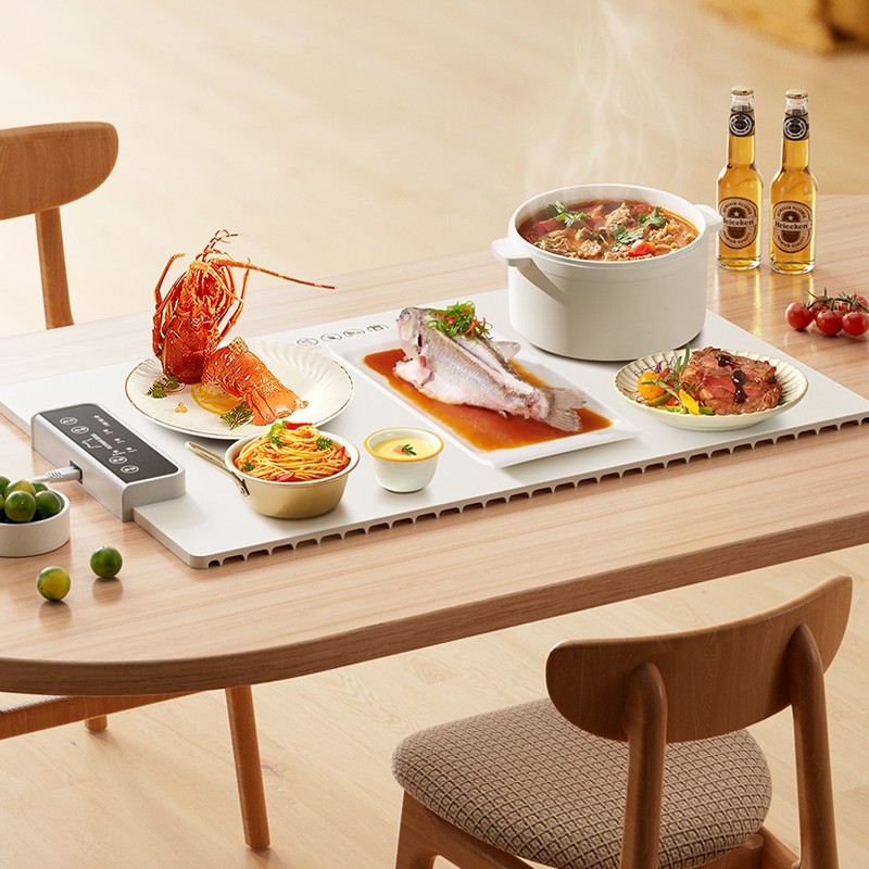 保温盘加热暖菜板家用餐桌垫盘折叠多功能饭菜保温取神器硅胶桌面