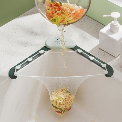 厨房水槽垃圾过滤网架沥水篮厨余洗碗洗菜盆水池剩饭剩菜防堵漏网