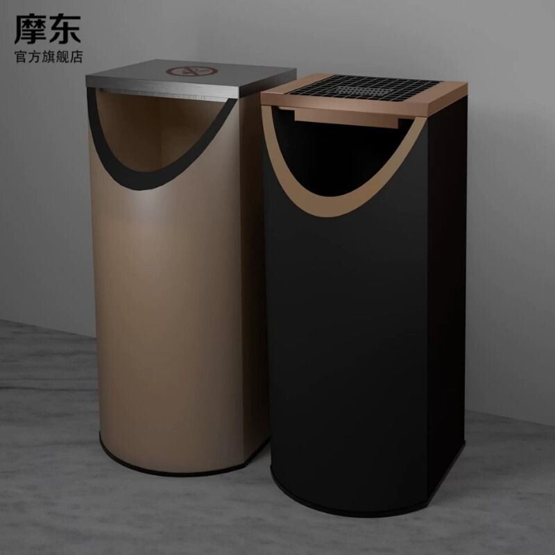 豪华宾馆民宿电梯口楼道烟灰桶酒店大堂带烟灰缸垃圾桶金属果皮箱