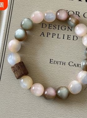 森系高颜值ins气质小众女款手串手链2025年新款爆款复古粉棕玫瑰