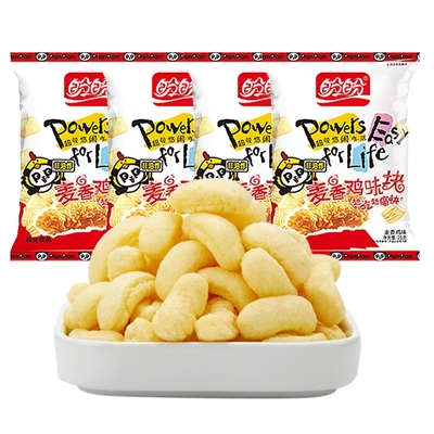 盼盼麦香鸡味块25gx4袋薯片膨化办公休闲食品吃货怀旧小吃