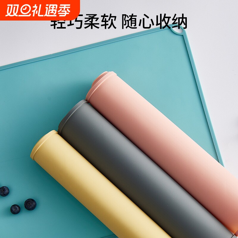 加厚硅胶揉面垫面板不粘案板烘焙工具大号家用食品级和面垫擀面垫