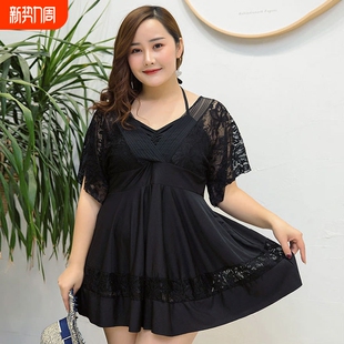 大码 批发 连体保守泳衣女遮肚显瘦200斤胖mm温泉加肥加大温泉泳装