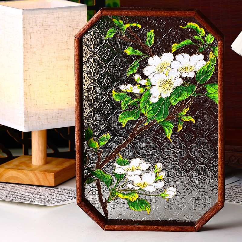 非遗手工掐丝珐琅画diy材料包景泰蓝工艺品自己做茶盘摆件礼物