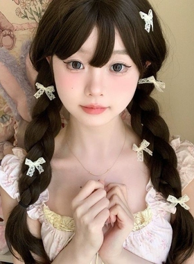 小仙女米白色蕾丝发夹可