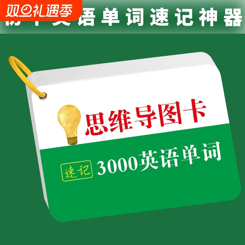 初中英语思维导图速记3000词汇中考核心高频词英文单词便携手卡片