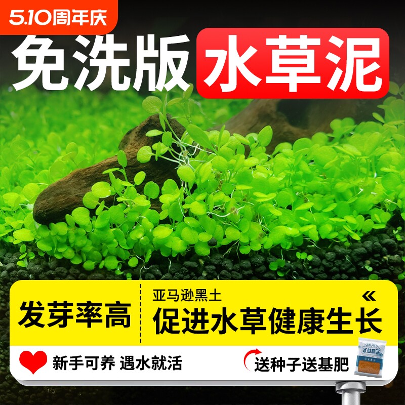 水草泥火山石底砂古法养鱼基肥水培造景鱼缸造景净水水族鱼缸滤材