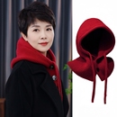 帽子围巾一体帽2025秋冬新款 针织拉法帽 护颈保暖毛线围脖洋气韩版