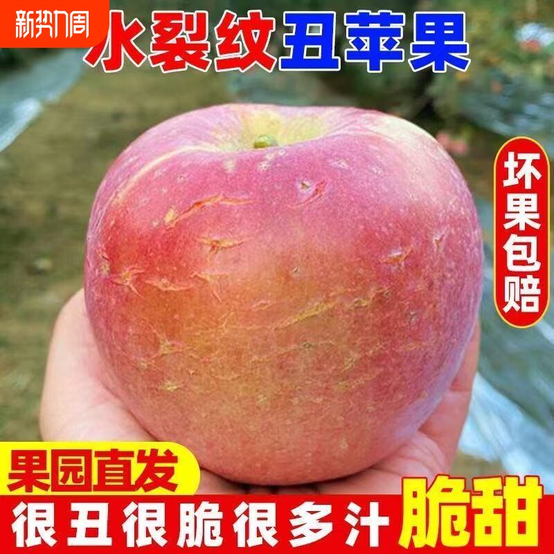 脆甜山西红富士运城冰糖心新鲜水果丑苹果批发应当季整箱果园单果