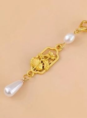 压襟沙金吊坠旗袍平安扣配饰手工