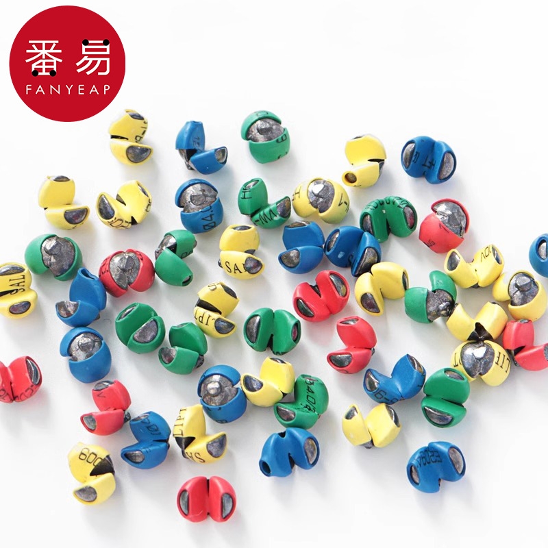 铅坠/咬铅AD1sn0-包胶铅夹筏钓渔具配件用品不伤子线钓鱼开口