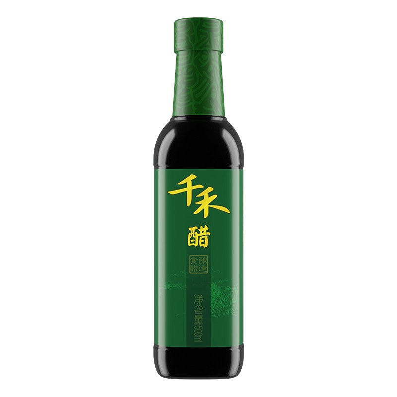 千禾醋500ml瓶无防腐剂酿造食醋凉拌饺子蘸料调味品优质食用家用