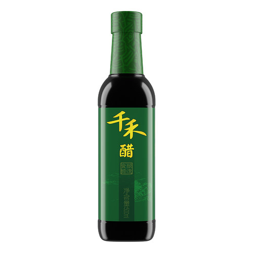 千禾醋500ml瓶无防腐剂酿造食醋凉拌饺子蘸料调味品优质食用家用
