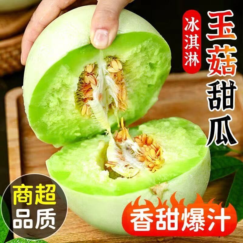 山东正宗玉菇甜瓜新鲜水果整箱包邮当季香瓜蜜瓜冰淇淋哈脆甜密瓜