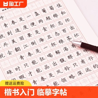 钢笔楷书字帖常用字高中成人学生正楷硬笔临摹练字帖成年初中小大学生女生字体漂亮男生手写书法练字本5000字基础入门控笔初学者用