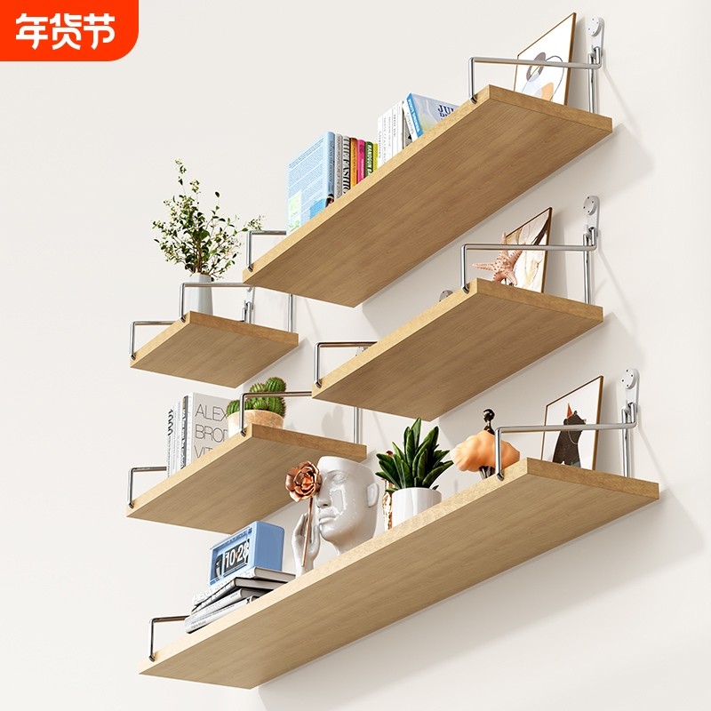 免打孔墙上置物架墙面卧室床头壁挂式收纳架墙壁挂式隔板架子客厅,收纳整理,整理架/置物架/收纳架,淘宝优惠券,粉丝福利购,淘宝优惠卷