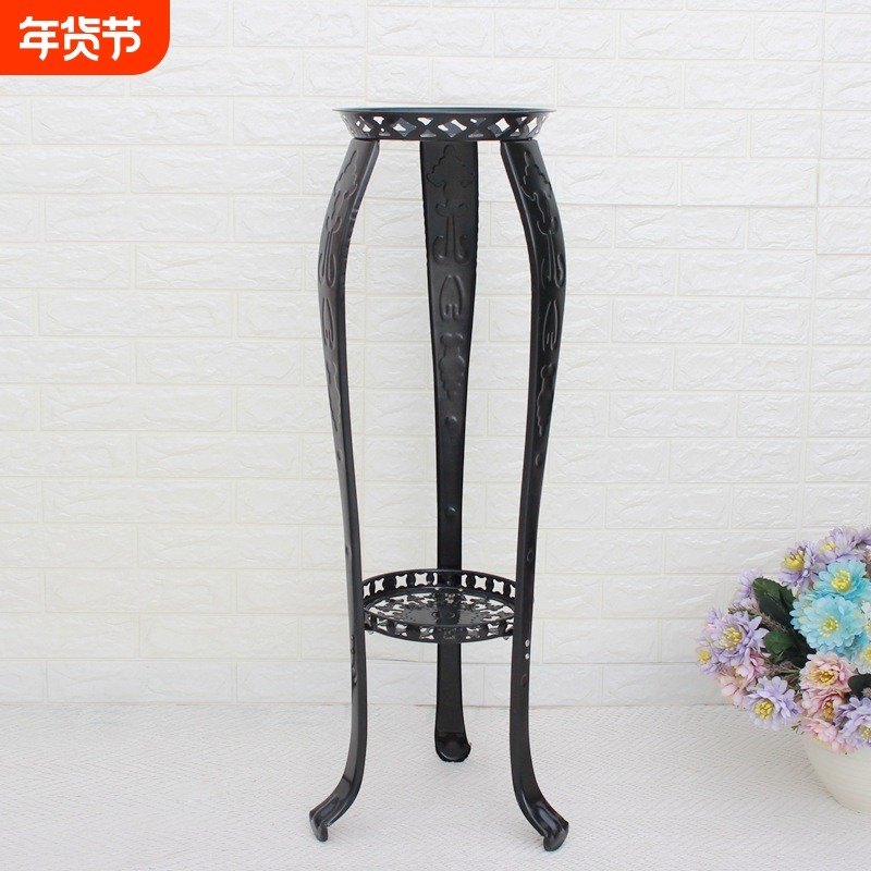 82#加厚欧式多层绿萝吊兰铁艺花架 客厅阳台室内外落地花盆架子