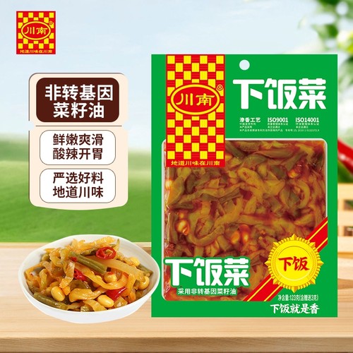 川南下饭菜123g酱腌菜咸菜小菜豇豆袋装红油爽口开胃泡菜什锦三丝