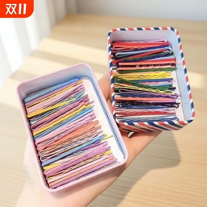 ins学生发夹彩色一字夹少女发夹韩版可爱糖果色网红刘海卡子发饰