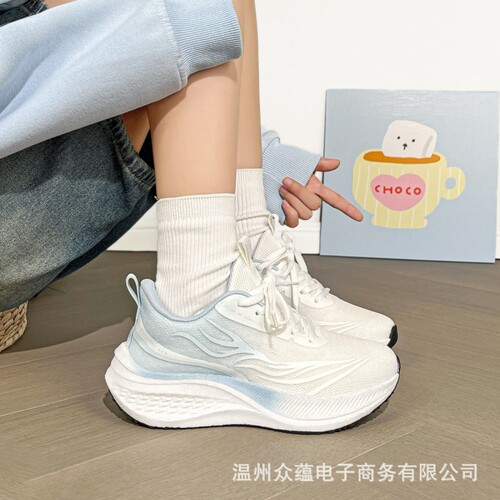 意尔康心选女鞋春秋厚底运动鞋2026新款学生体育跑鞋轻便软底缓震