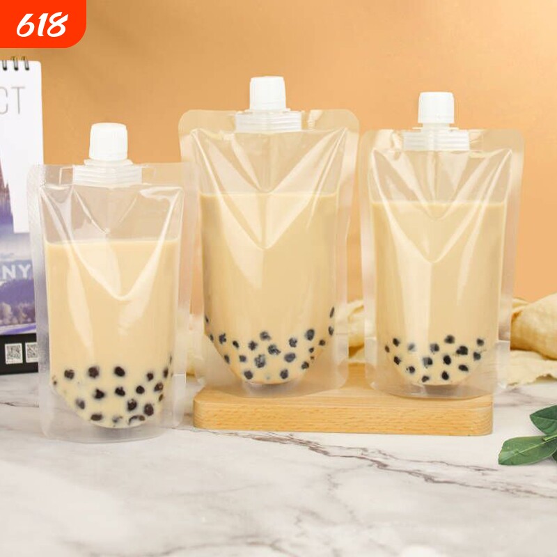 一次性豆浆袋奶茶奶油分装袋大口吸嘴袋酸梅汤打包袋中药液包装袋