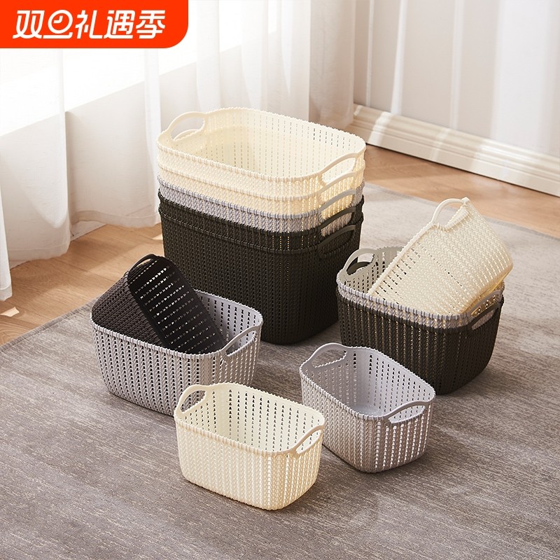 脏衣服收纳篮脏衣篓小号塑料洗衣桶浴室放衣神器桌面脏袜子收纳筐