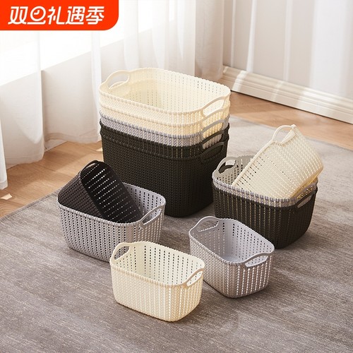 脏衣服收纳篮脏衣篓小号塑料洗衣桶浴室放衣神器桌面脏袜子收纳筐