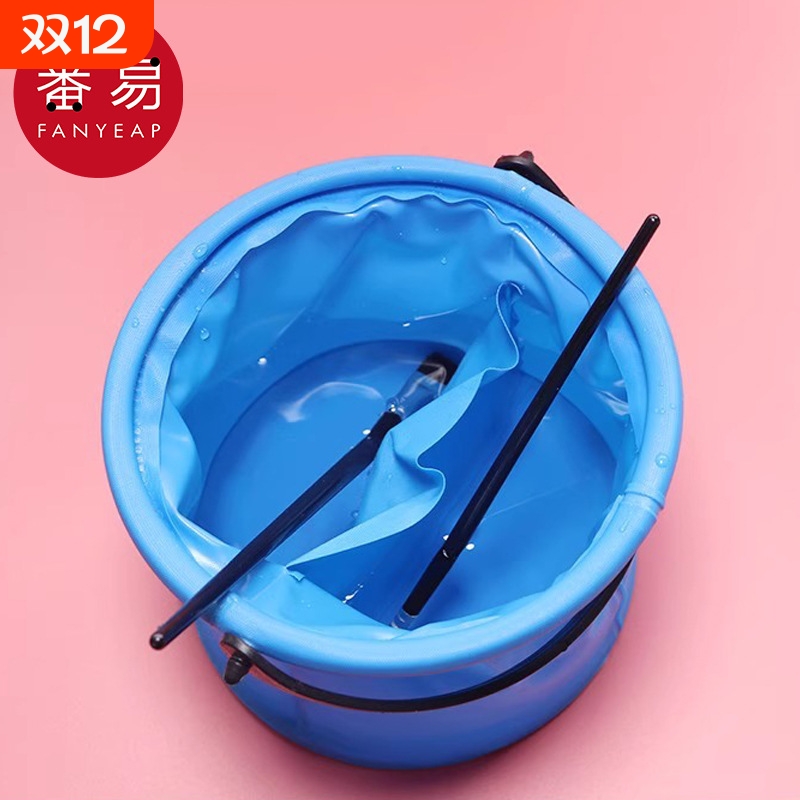 洗笔桶AB1SQ0-颜料水粉绘画水彩小水桶便携手提国画油画折叠画