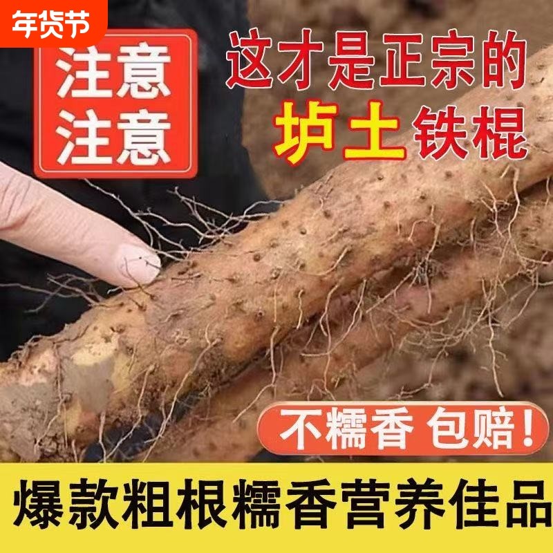正宗河南焦作温县垆土铁棍山药新鲜粉糯怀淮山生铁杆包邮当季滋补