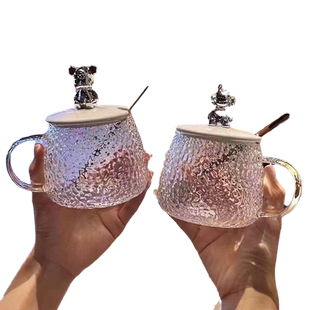 杯子家用喝水ins带盖勺耐高温女生高颜值办公室咖啡杯轻奢马克