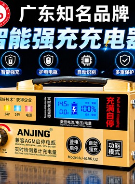 汽车电瓶充电器AGM启停大功率