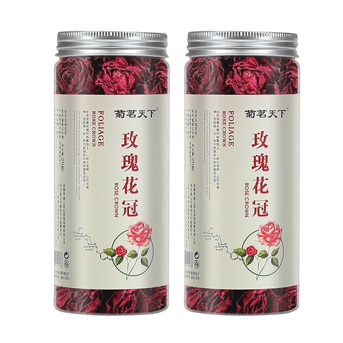 云南墨红玫瑰玫瑰花茶大朵玫瑰20g×2罐